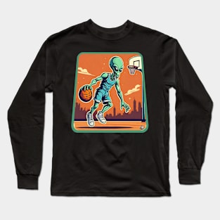 Alien basketball player Long Sleeve T-Shirt